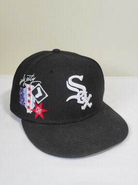 New Era Black Snapback Hat with White Interior Tags